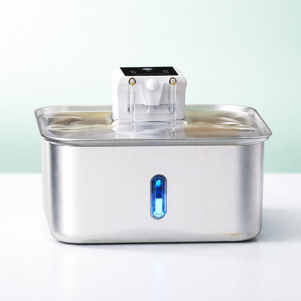 Fontaine à eau intelligente pour animaux de compagnie en acier inoxydable de 7 L, activée par le mouvement