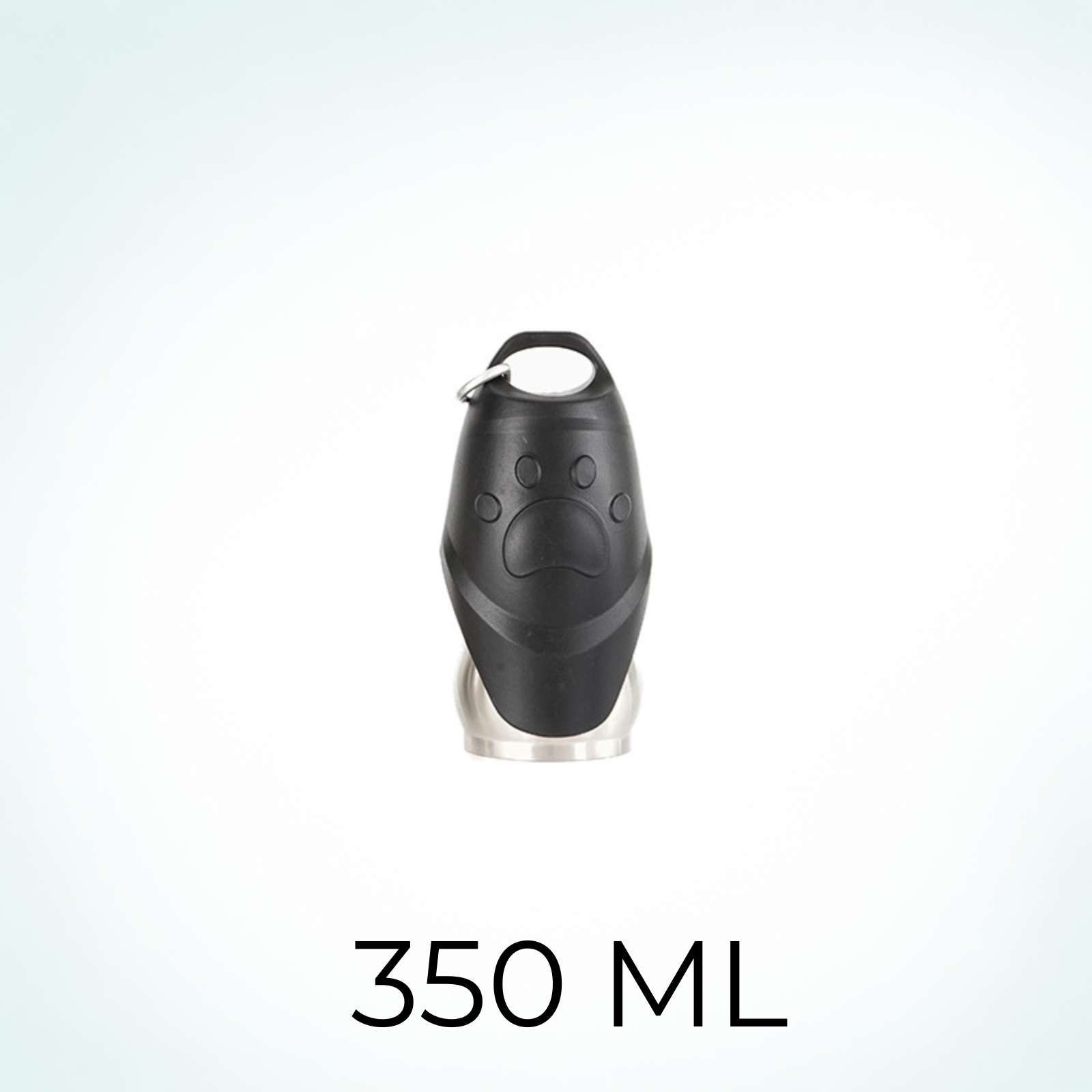 Gourde pour chien en acier inoxydable, idéale pour les voyages, avec gobelet intégré.