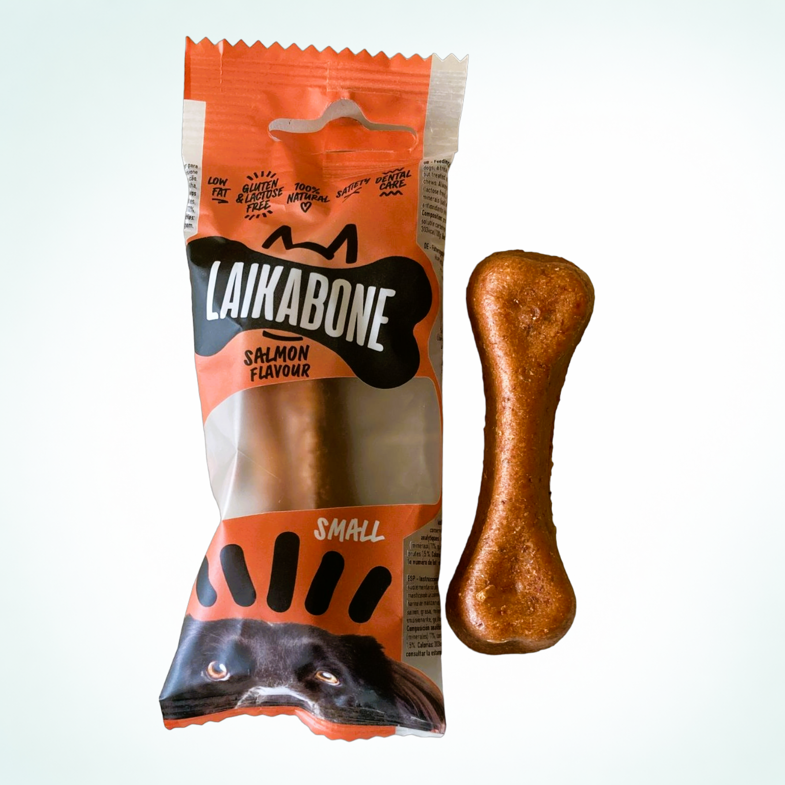 Friandises de qualité supérieure sans lactose au fromage et au saumon (BOÎTE)