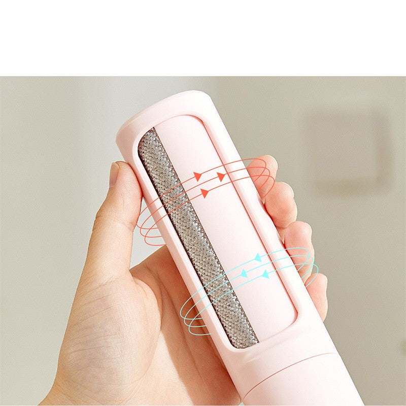 Brosse autonettoyante pour poils d'animaux - Rouleau anti-peluches portable 