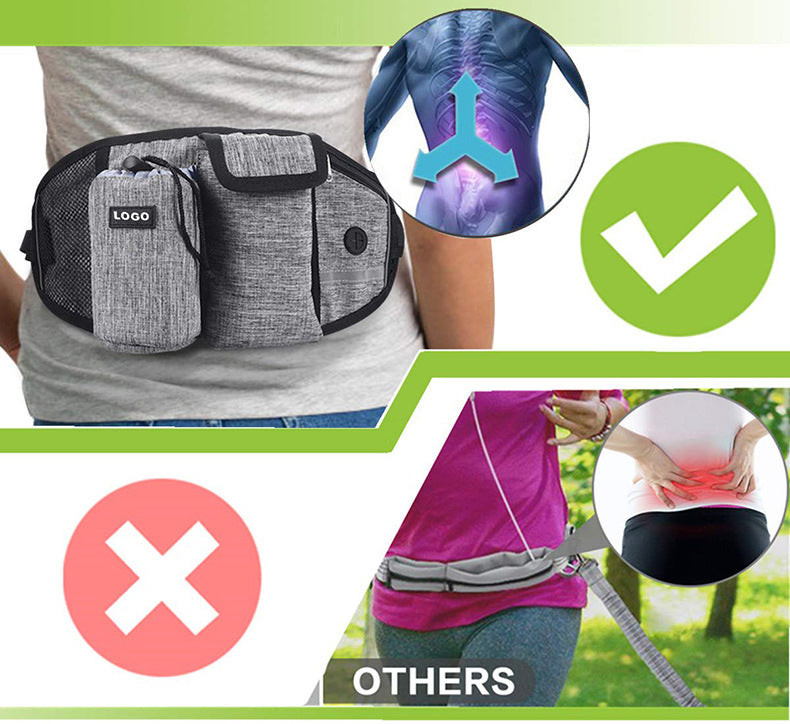 Sac banane tout-en-un pour promener et dresser son chien en mains libres 