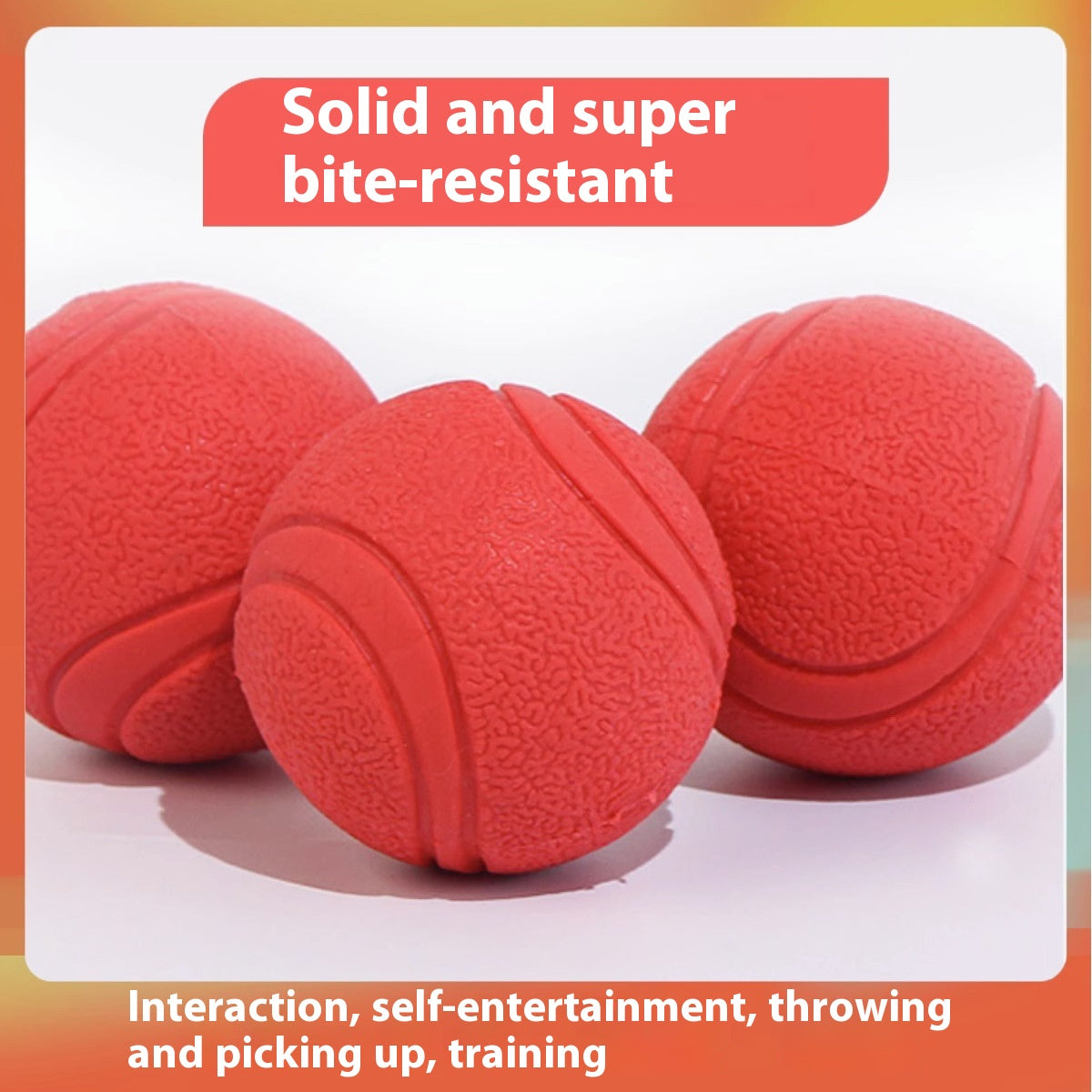 Balle pour chien en caoutchouc solide indestructible 