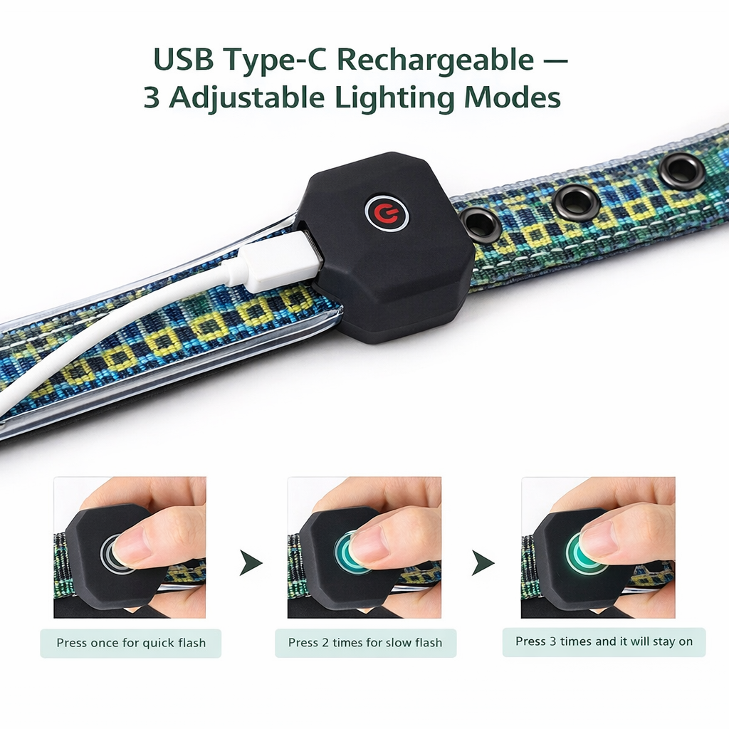 Collier pour chien SafeGlow USB 