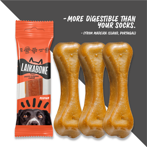 Friandises de qualité supérieure sans lactose au fromage et au saumon (BOÎTE)