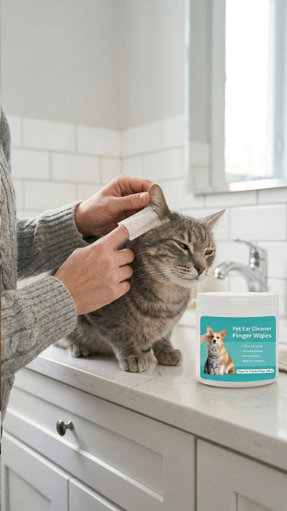 Lingettes auriculaires pour animaux de compagnie