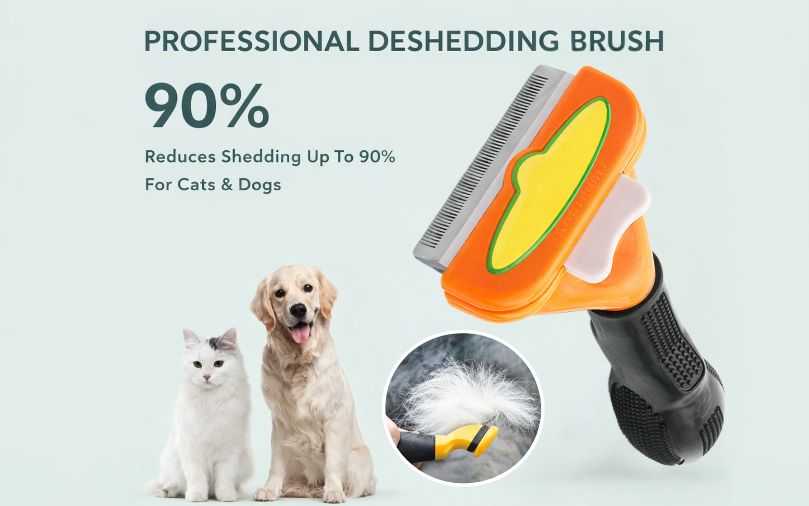 Brosse de démêlage professionnelle pour chiens et chats 