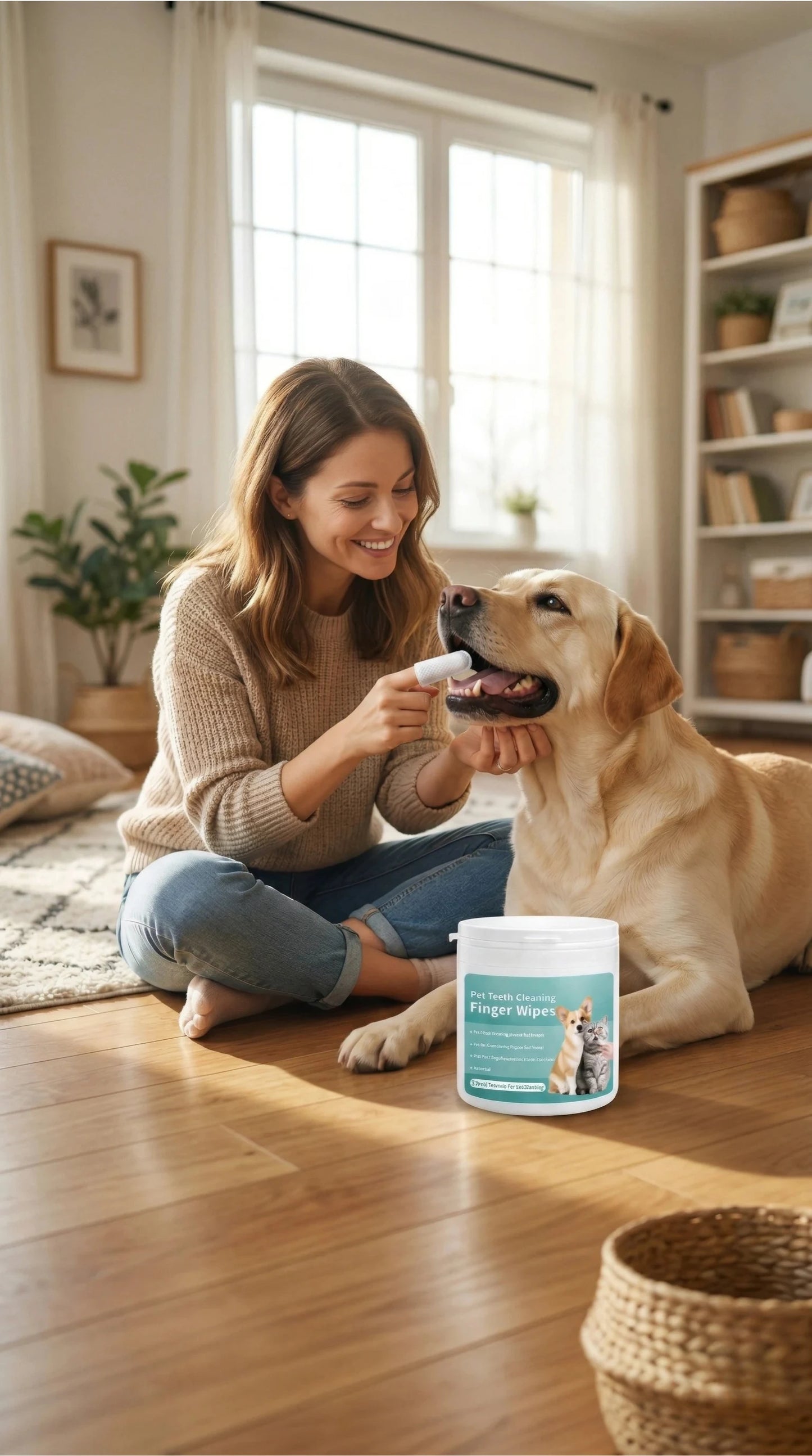 Lingettes pour les dents des animaux 