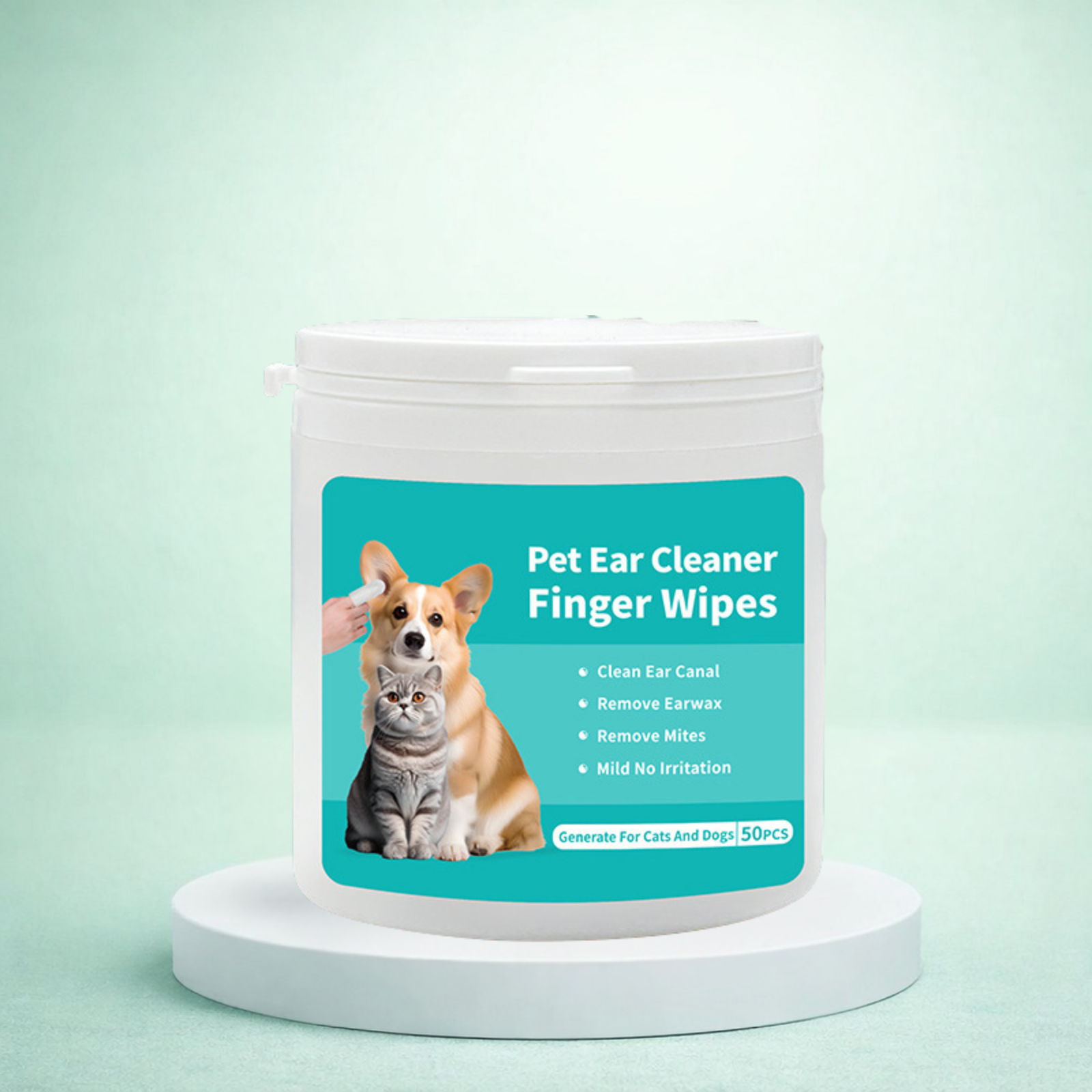 Lingettes pour les oreilles et les dents des chiens et des chats 
