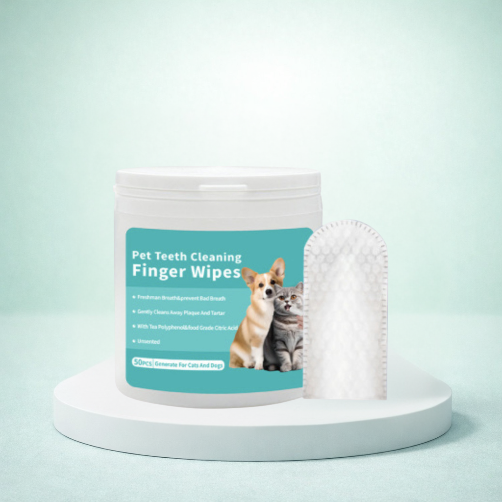 Lingettes pour les oreilles et les dents des chiens et des chats 