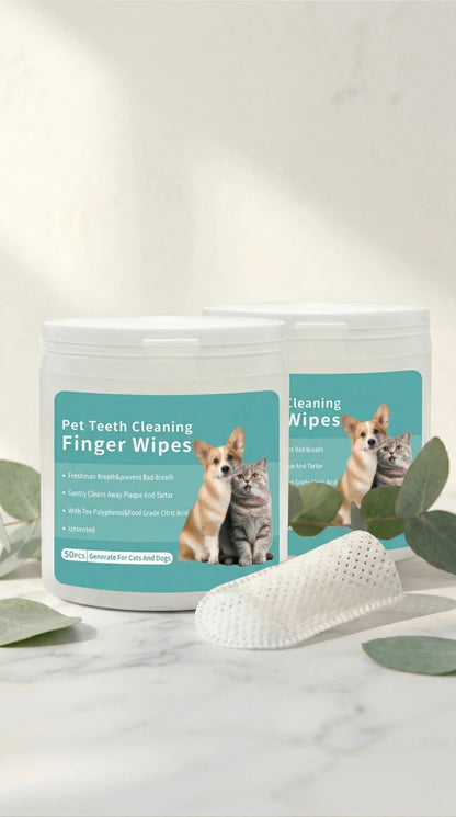 Lingettes pour les dents des animaux 