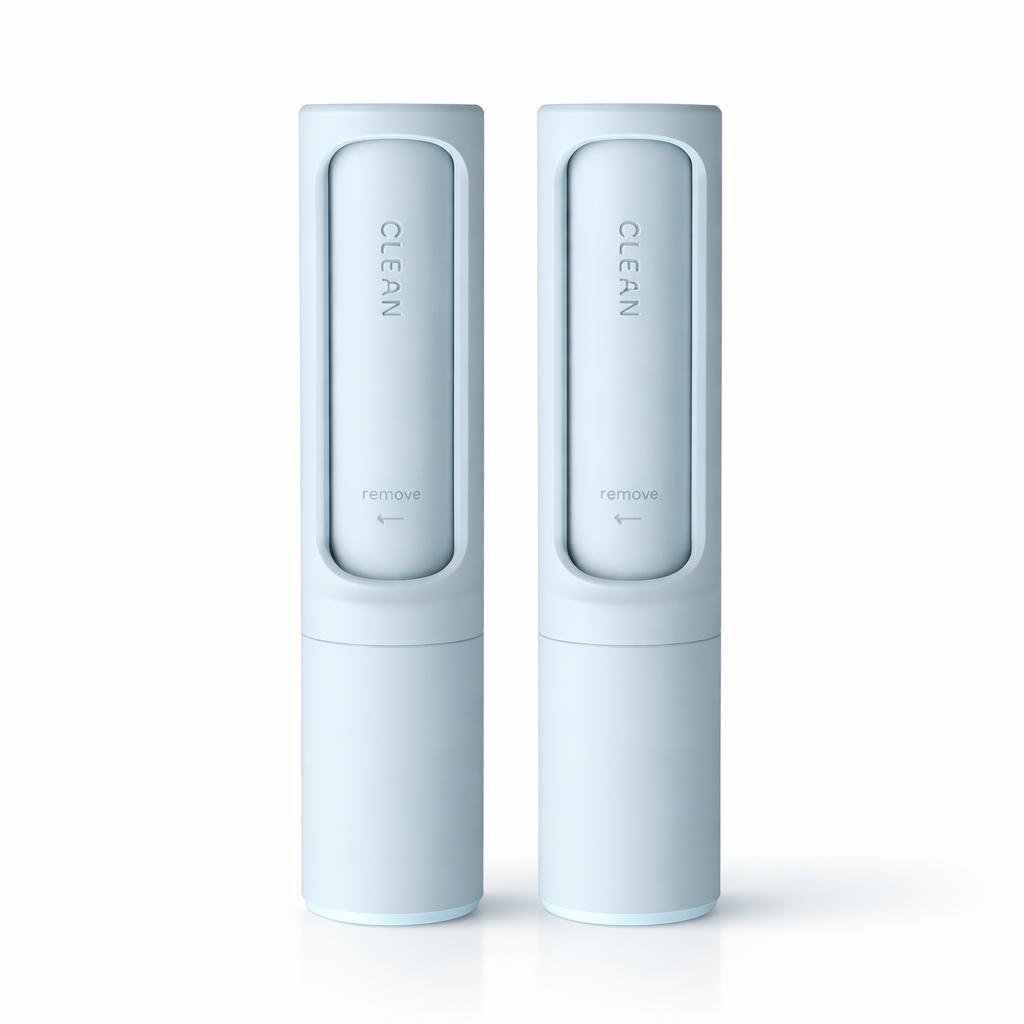 Brosse autonettoyante pour poils d'animaux - Rouleau anti-peluches portable 