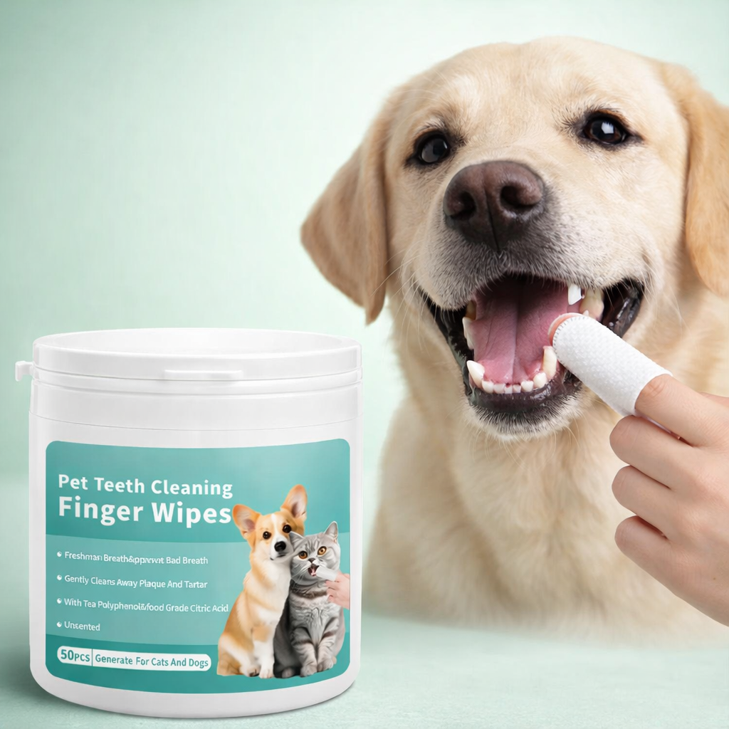 Lingettes pour les oreilles et les dents des chiens et des chats 